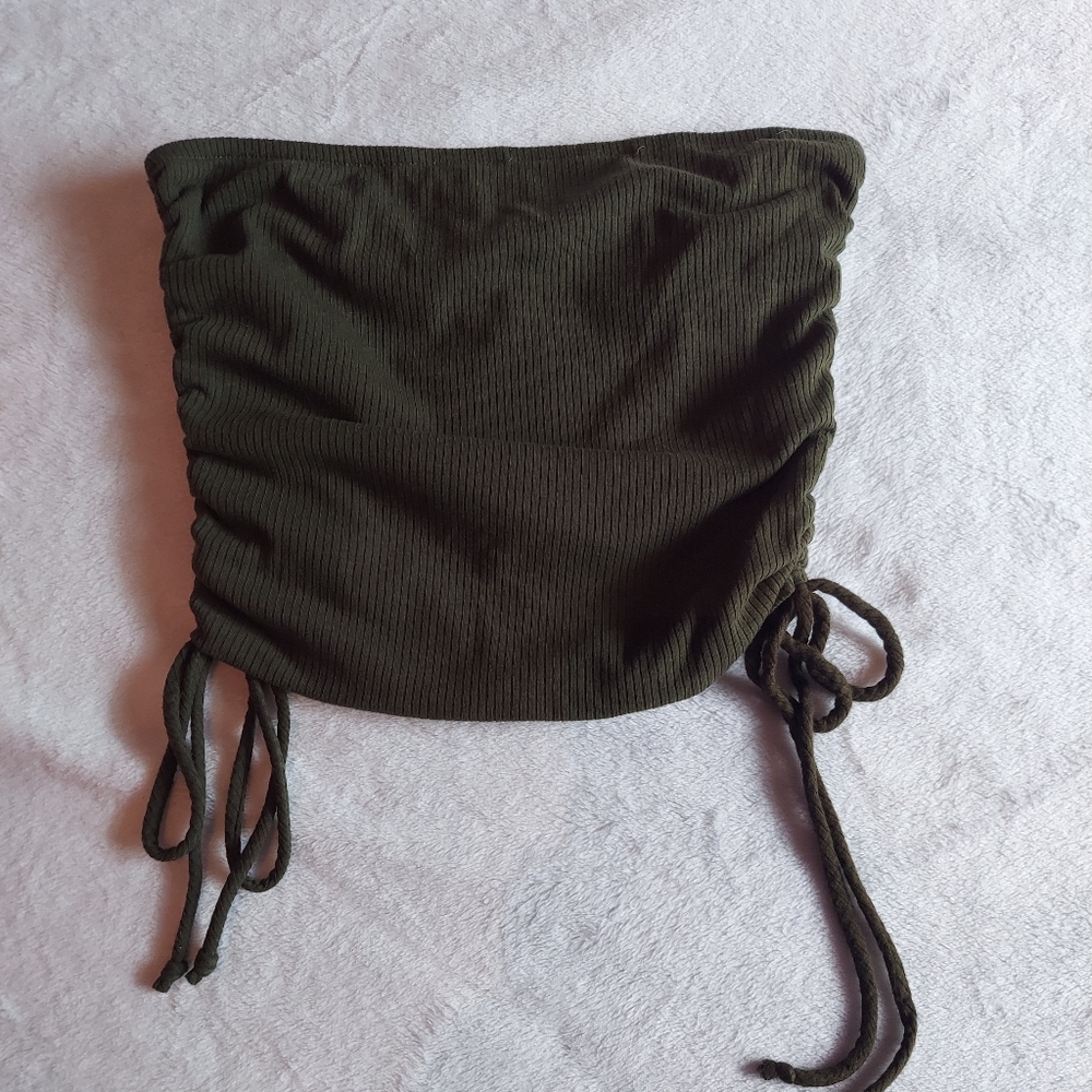 Lulu's Olive Green Crop Top